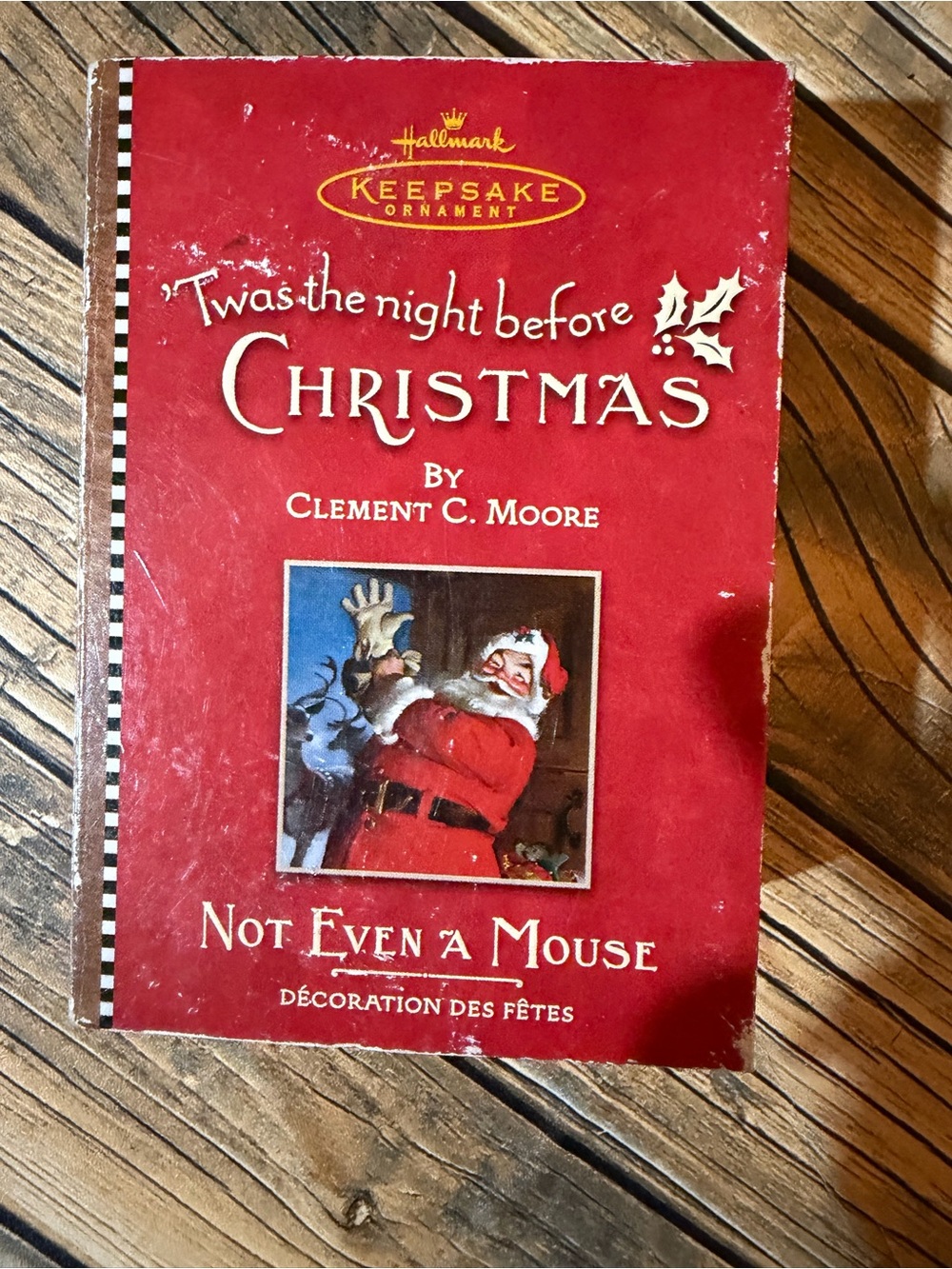 Hallmark Keepsake‎ Ornament Packaging - Red with White Accents